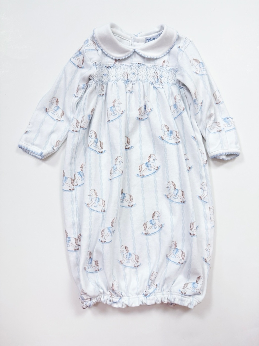 Nellapima Smocked Rocking Horse Gown